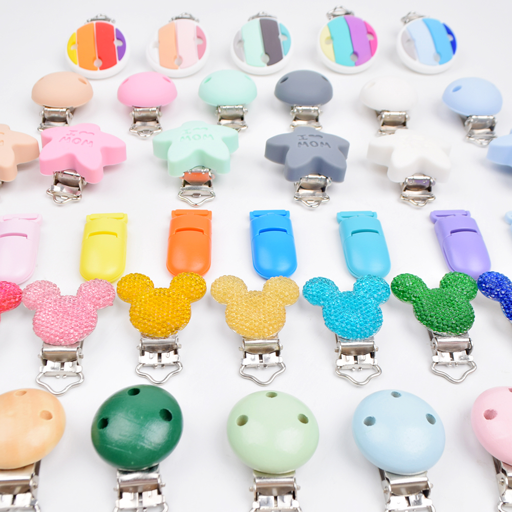 Wholesale Custom DIY Personalized Chain Pacifier Nipple Pacifier Holder Clip For Most Pacifiers