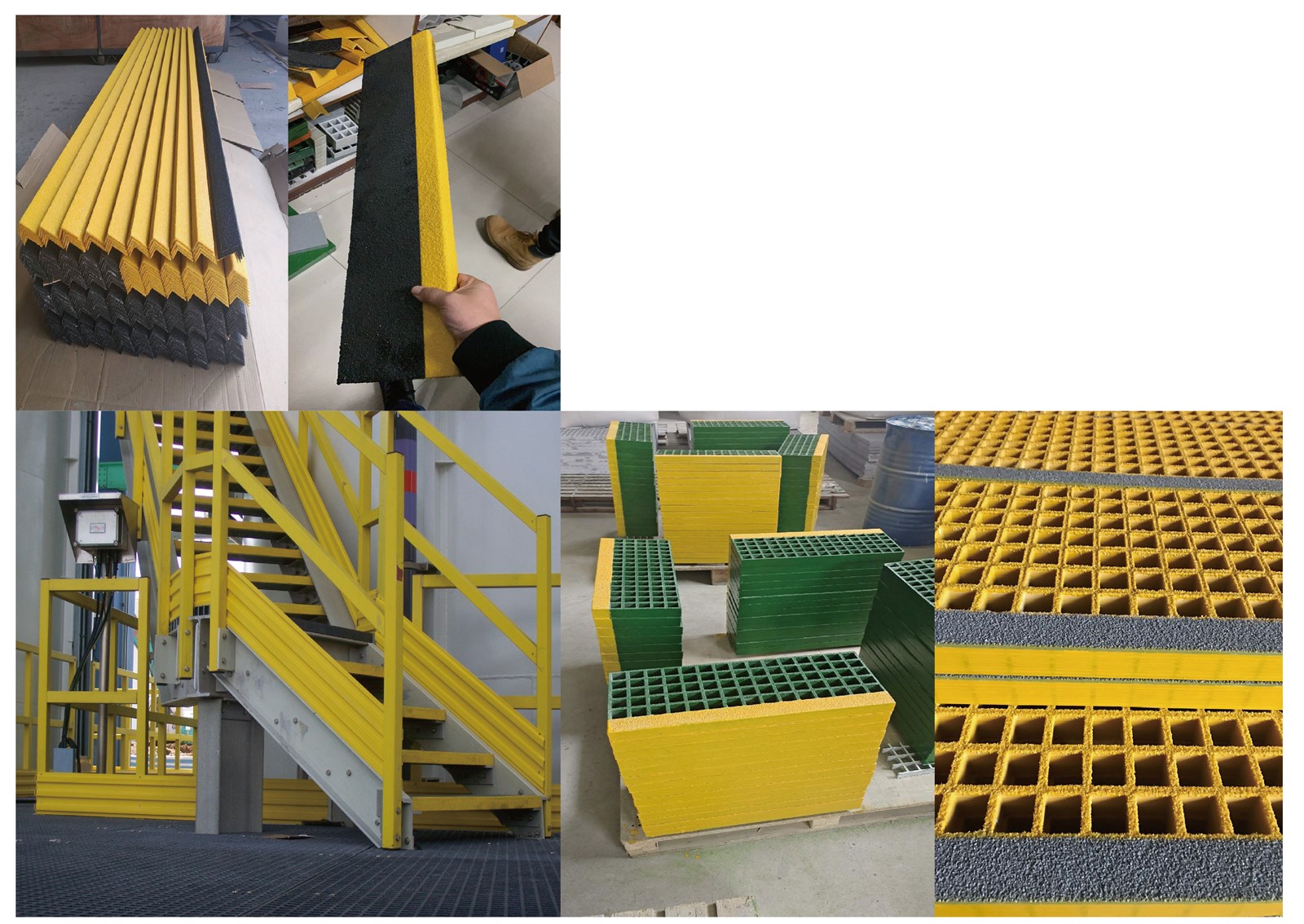 FRP Anti slip stair treads fiber glass plastic