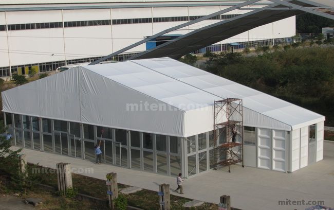 30x75m Aluminum Exhibition Marquee Tent with Glass and ABS Walls