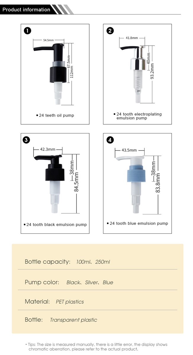 Wholesale a Variety of Pump Head with Empty PET Pump Head Body Wash Lotion Bottles