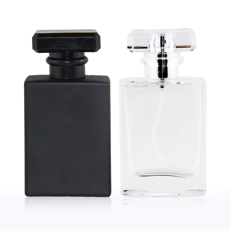 Fancy luxury Empty Crimp Glass Perfume Bottles free sample 30ml 50ml 100ml