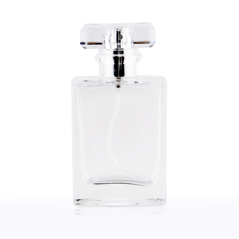 Fancy luxury Empty Crimp Glass Perfume Bottles free sample 30ml 50ml 100ml