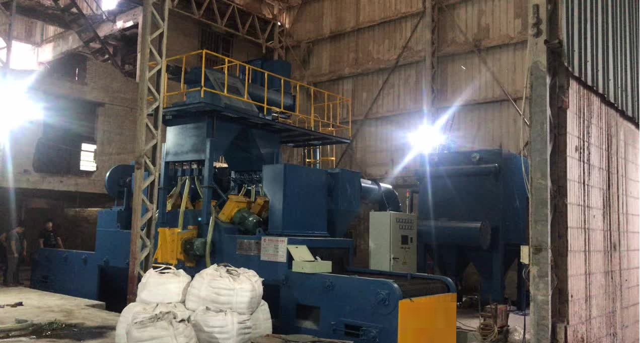 Steel Wire Mesh belt through type shot blasting machine