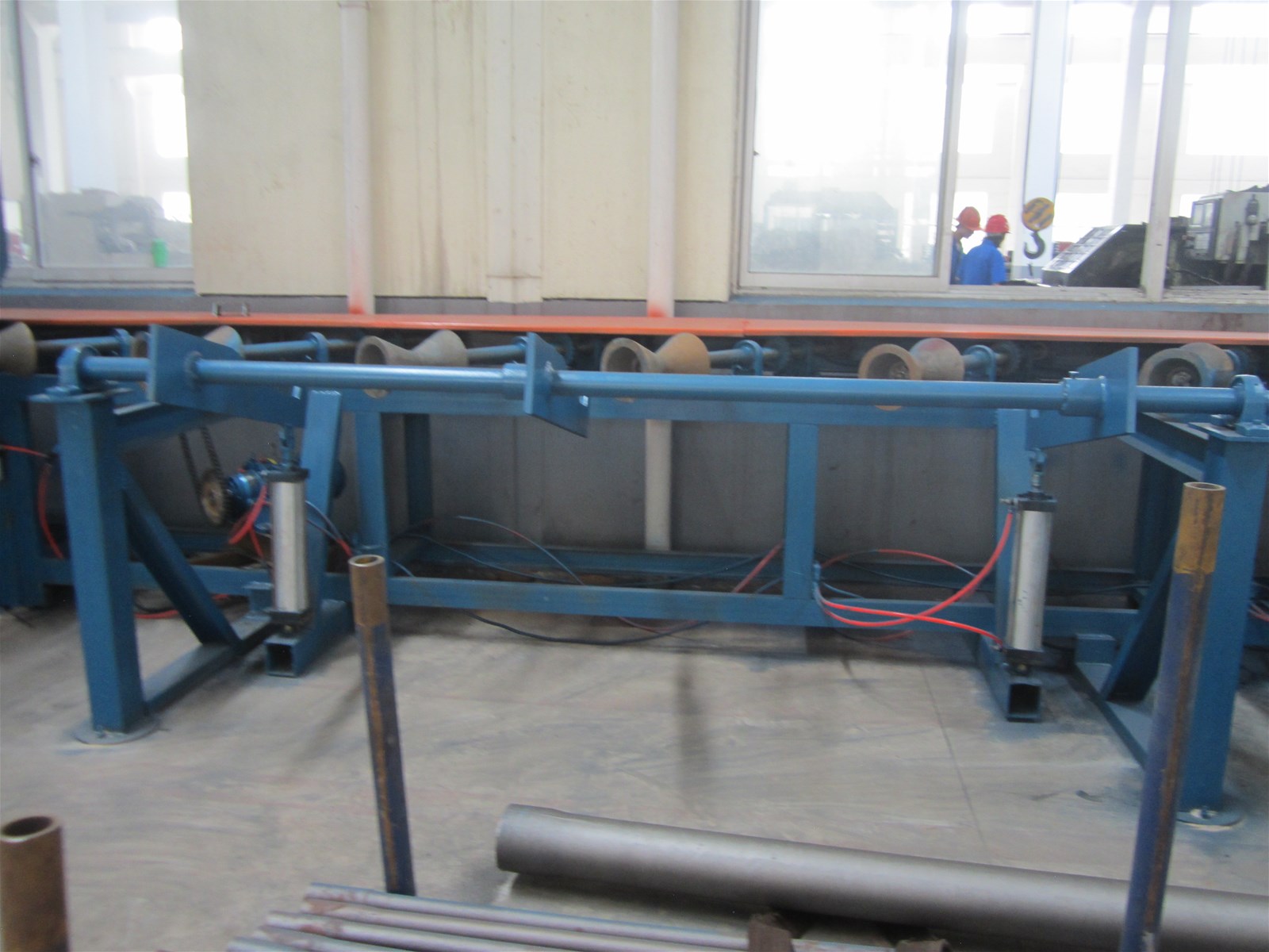 steel pipe shot blasting machine remove scale equipment