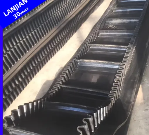 Heavy Duty Reinforced Ep Rubber Corrugated Sidewall Conveyor Belt