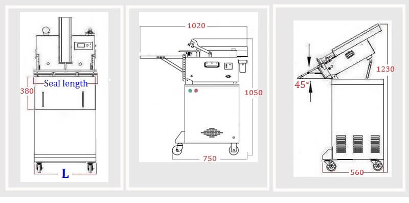 External Vertical Vacuum Packing Machine