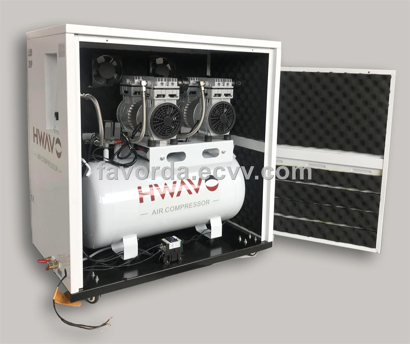 Dental Quiet air compressor with sounds proof