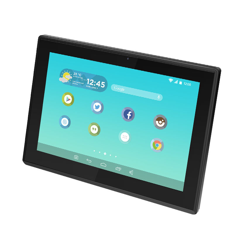 For advertising embedded 101inch Poe tablet with android 9 front touch switch