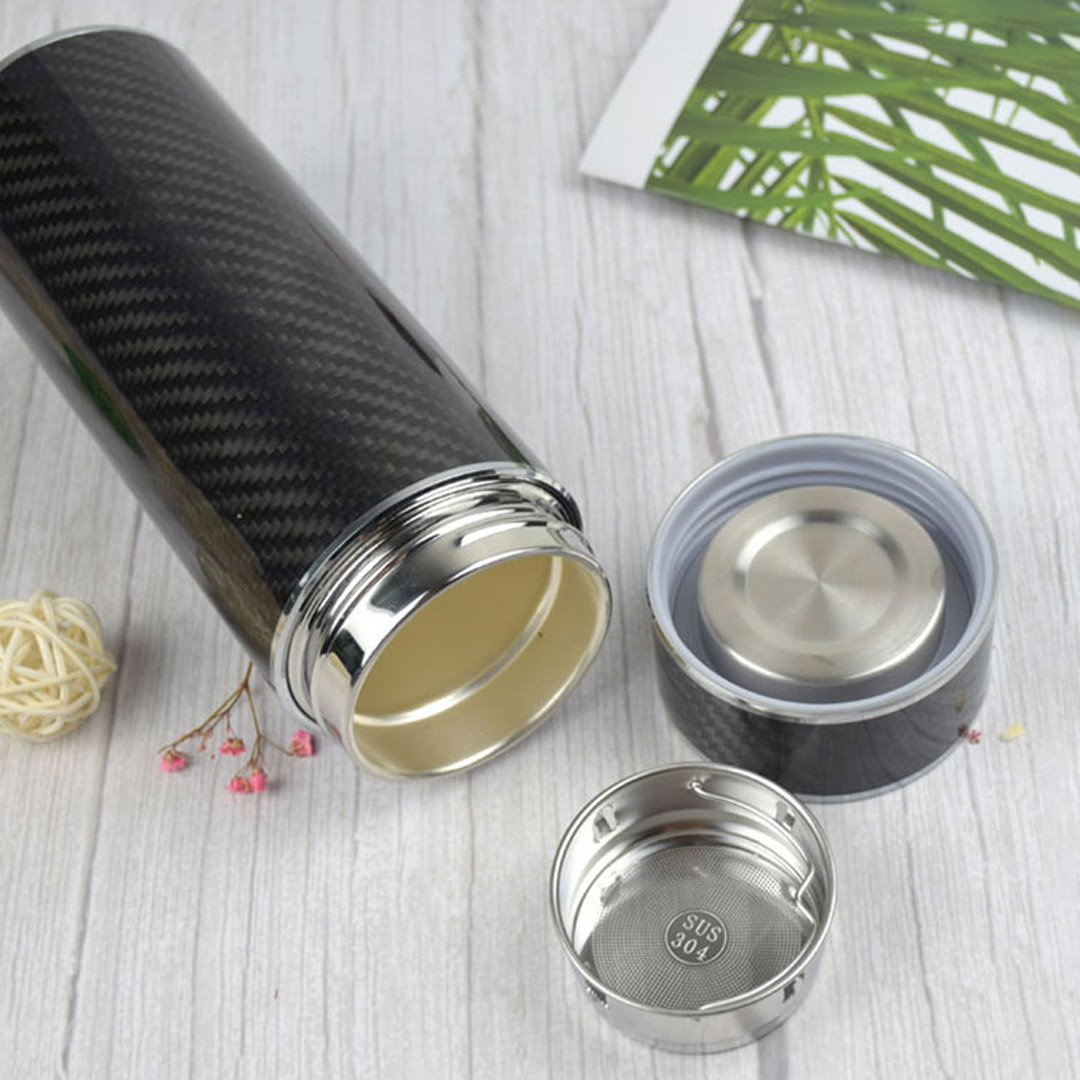 Carbon Fiber Vacuum Thermos Bottle