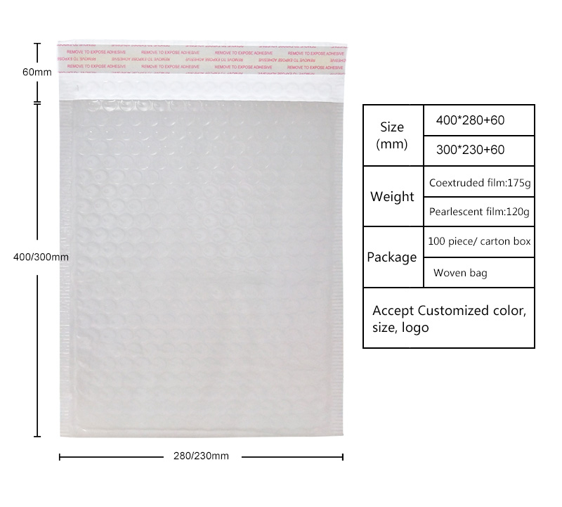 Waterproof Air Bubble Mailer Custom Mailing Printed Plastic Packaging Bags Kraft Bags Paper Packing Envelops