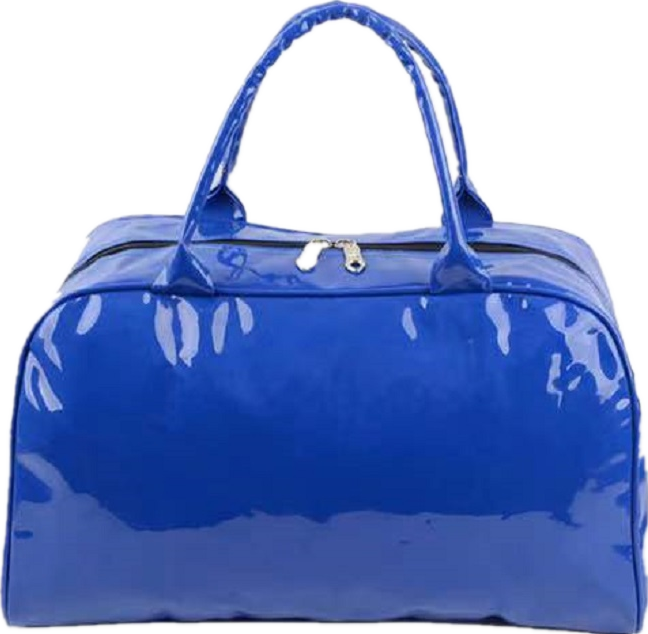 Product Name Bright leather PU bag patent leather mirror waterproof fitness bag Material PU ColorBlue or could be cu