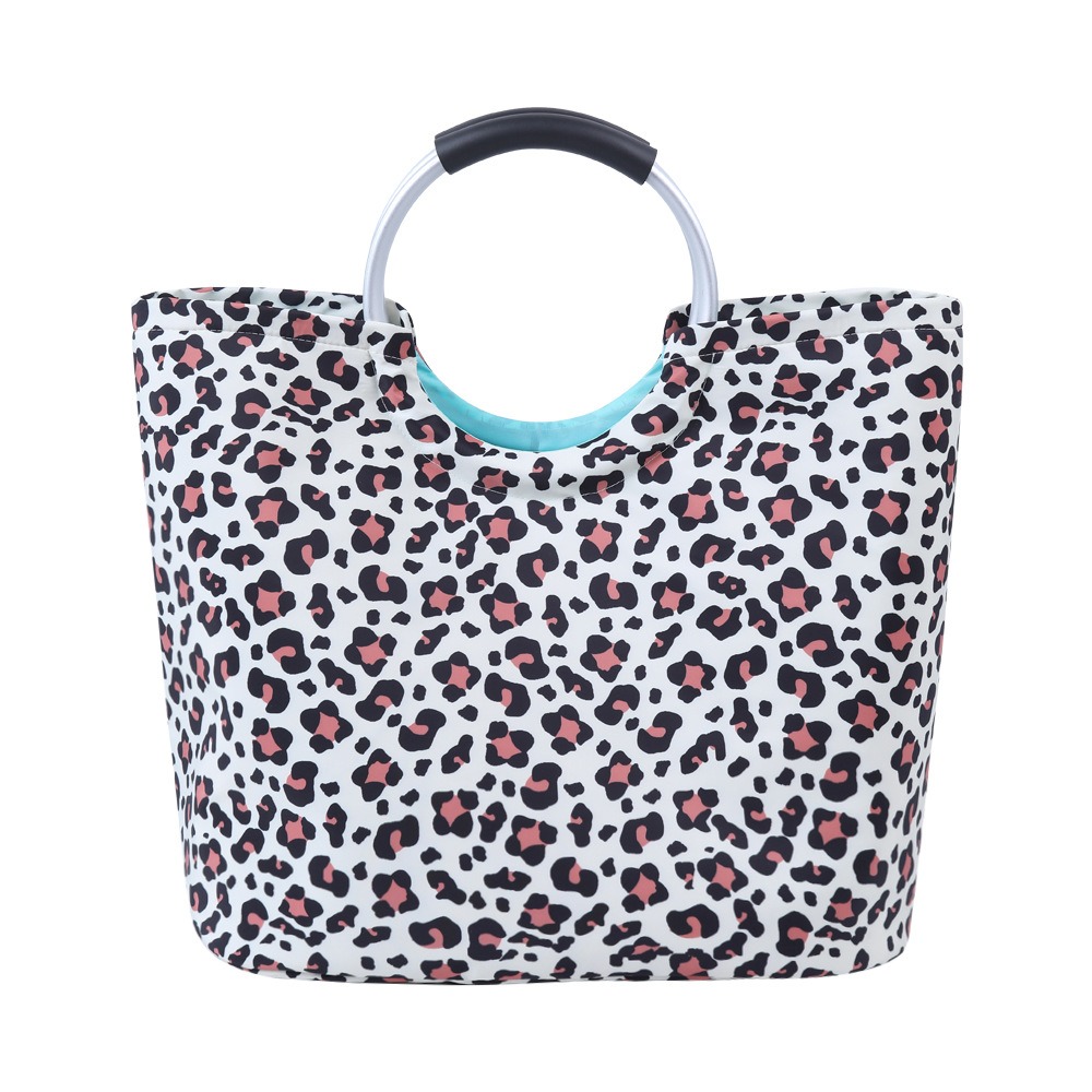 custom logo cooler bag tote Insulated thermal shopping cooler bag with metal handles
