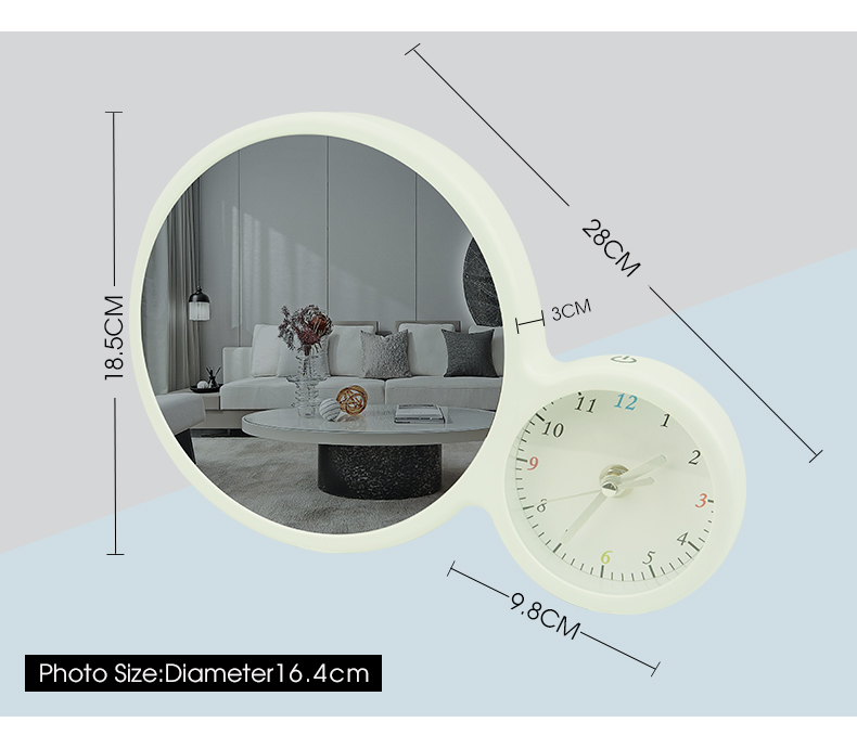 Makeup Mirror Magic Photo Frame with Clock