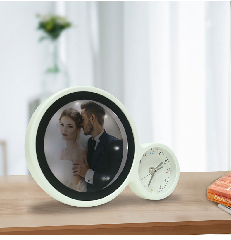Makeup Mirror Magic Photo Frame with Clock