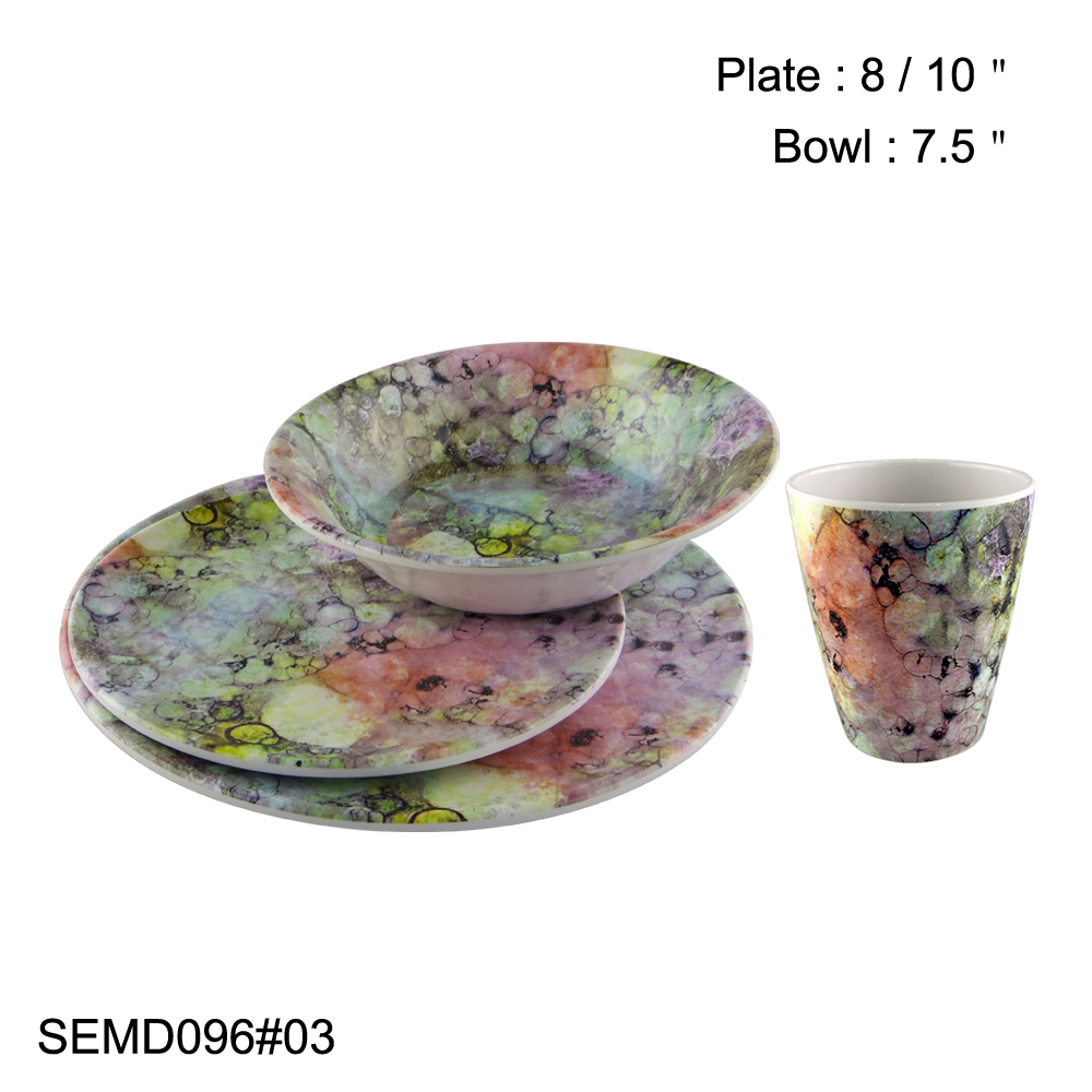 SEBEST Factory High Quality Colorful Custom Dinner Sets From China Dining Table Set Melamine Dinner Set