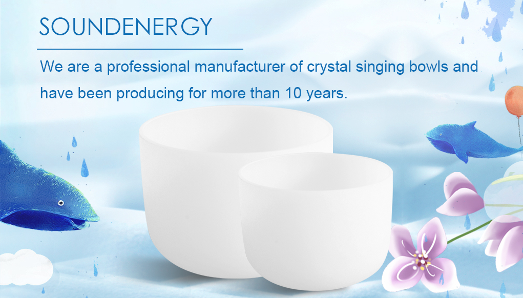 Frosted A Third eye Chakra Quartz Crystal Singing Bowl 8 inch