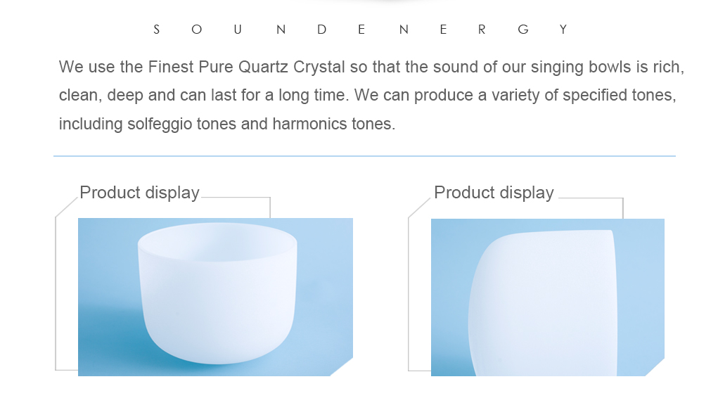 Frosted A Third eye Chakra Quartz Crystal Singing Bowl 8 inch
