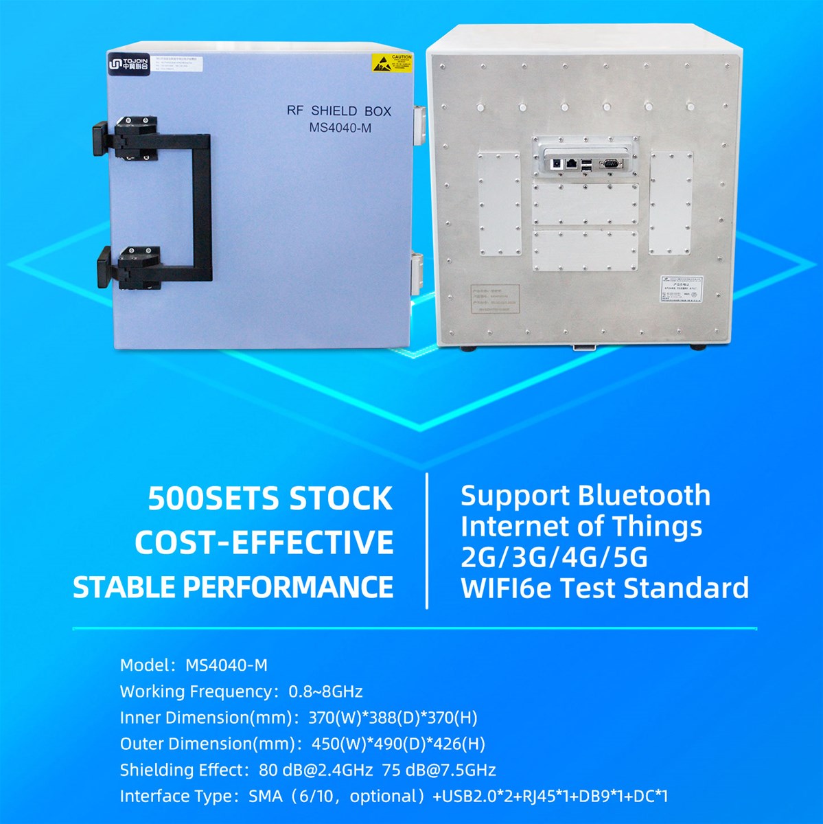 088GHz Precision OEM EMI Wifi 5g GSM Phone Testing Instrument Manual RF Shield Box