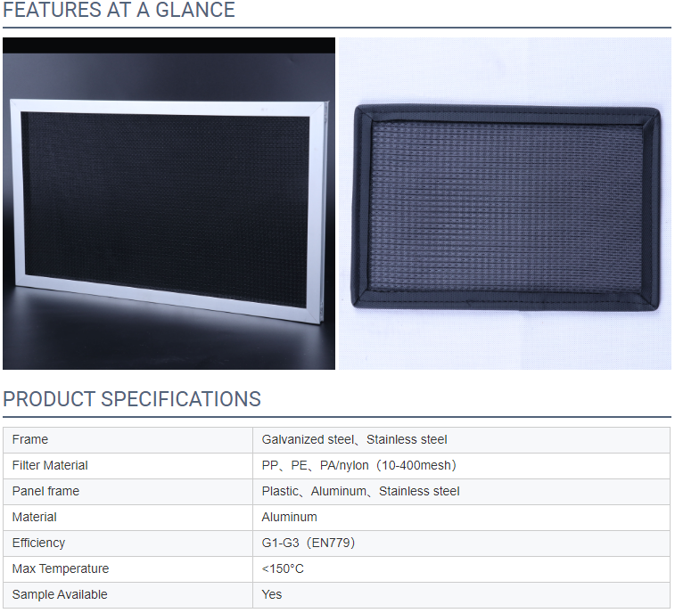 Filter Meshes prefilter washable stainless steel frame nylon micro mesh wire net metal filter custom dust mesh