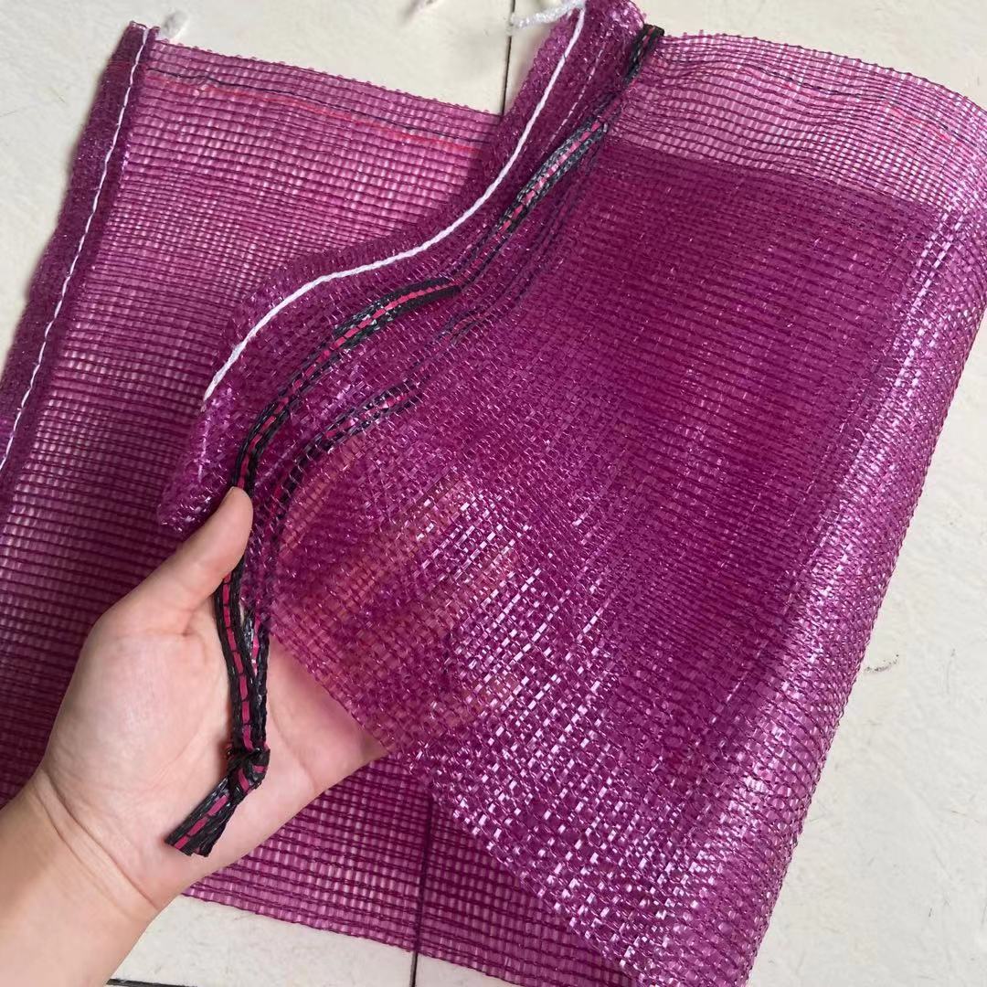 tubular leno vegetables mesh net Drawstring bags from china