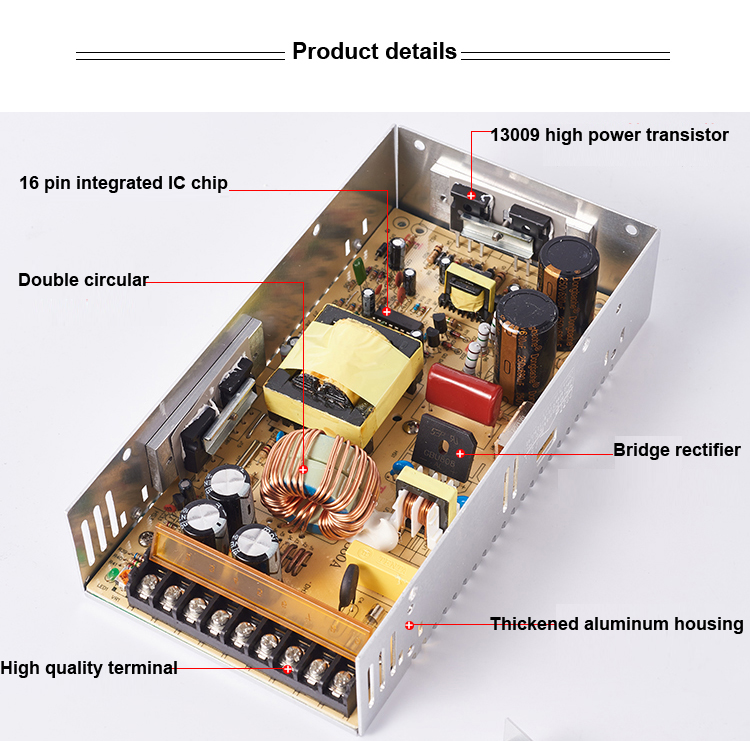 360W ACDC Audio Switching module power supplies SMPS 24V 15A power supply for LED strip lighting