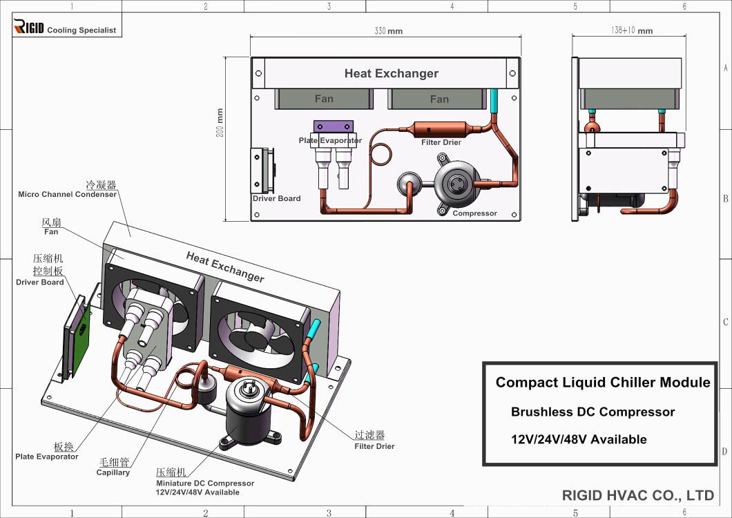 Micro Portable Liquid Chiller apply for Laser Device and Precise Instrument Cooling