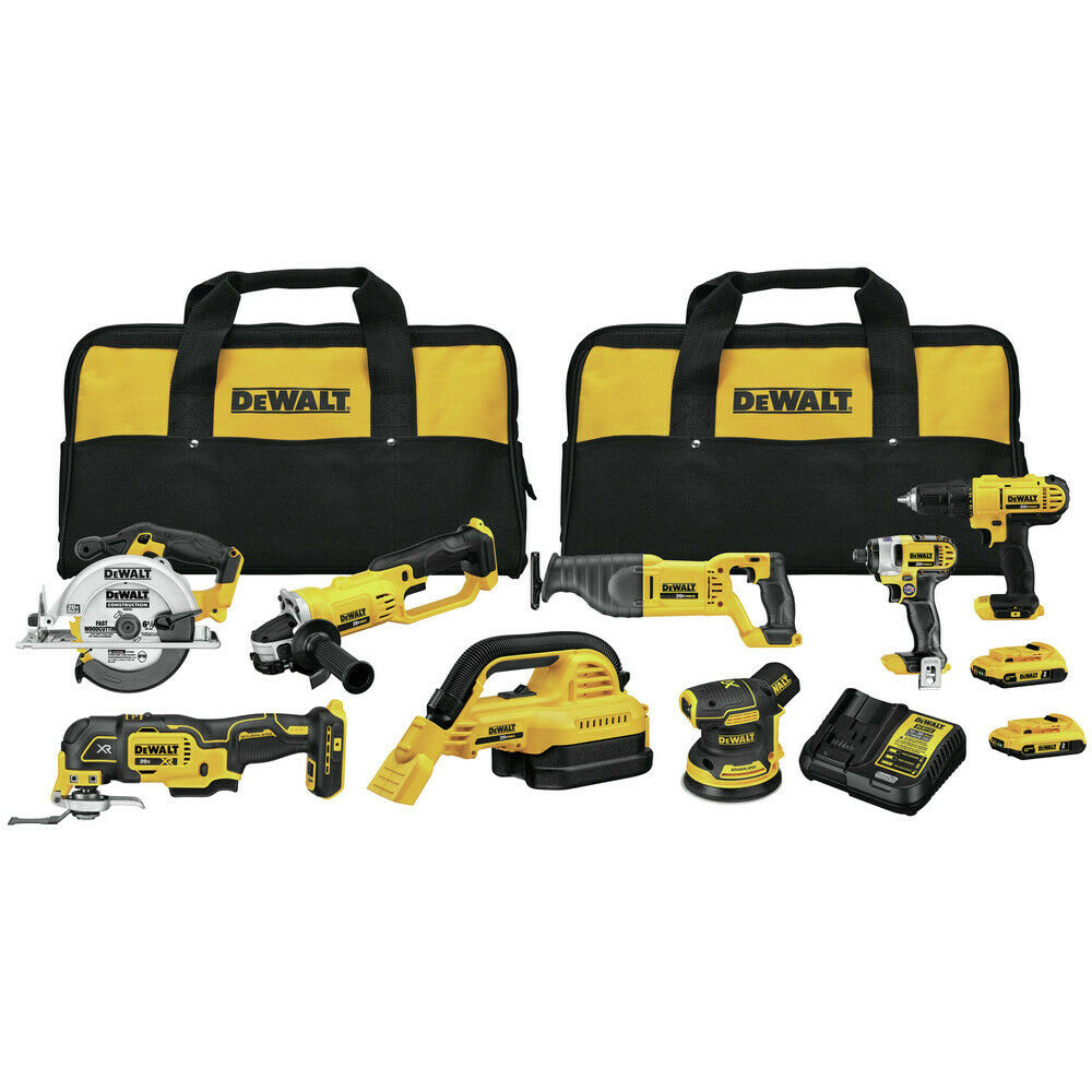 DEWALT DCK883D2 20V MAX LiIon Cordless 8Tool Combo Kit 2 Ah New