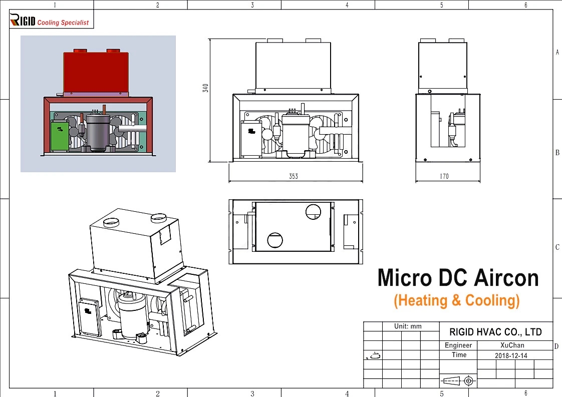 Powerful Micro Air Conditioner For Small Space Cooling and Heating
