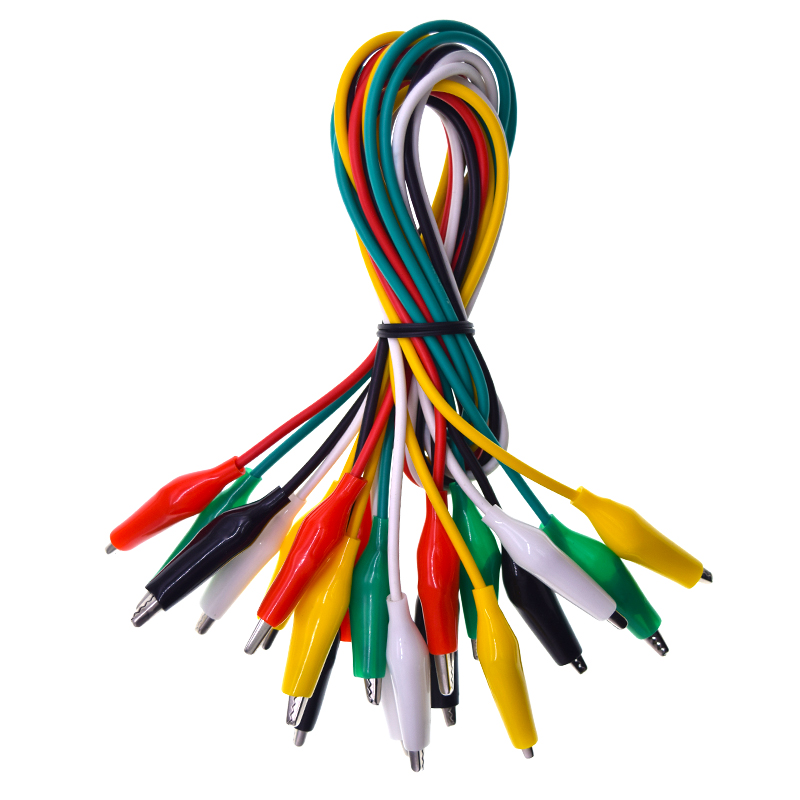 Best Selling 5 Color Doubleended Crocodile Clip Test Lead Cable Alligator Clips Cable