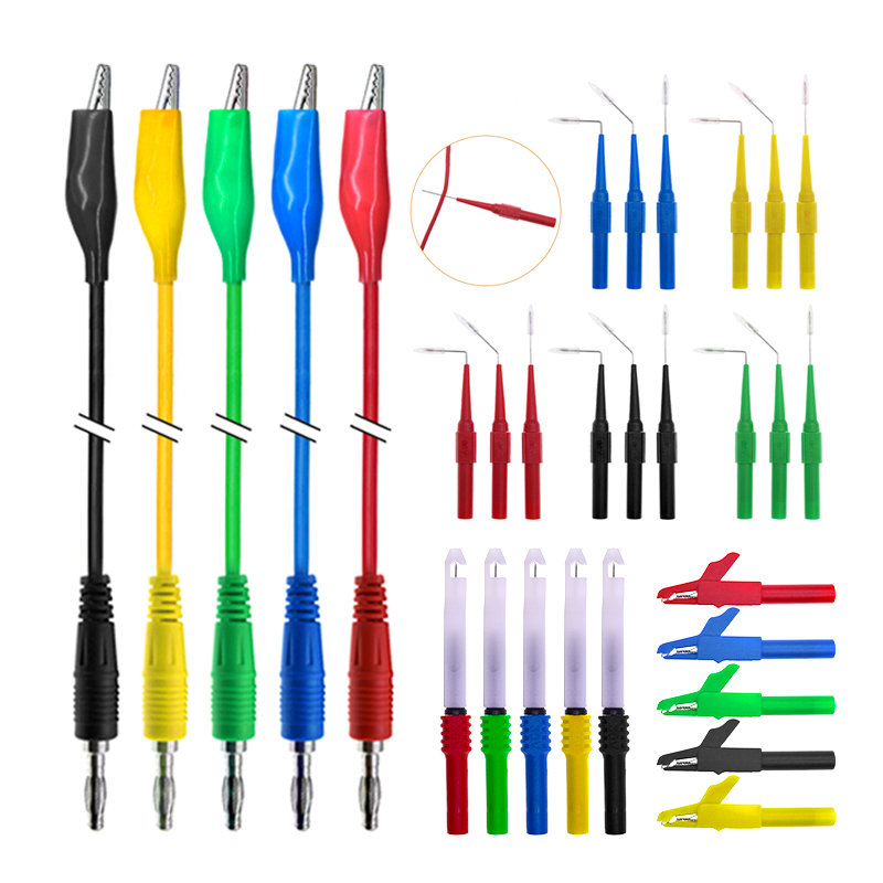 Multimeter Test Lead Set with 30V Back Probe Kit and 4mm Banana Plug To Alligator Clip