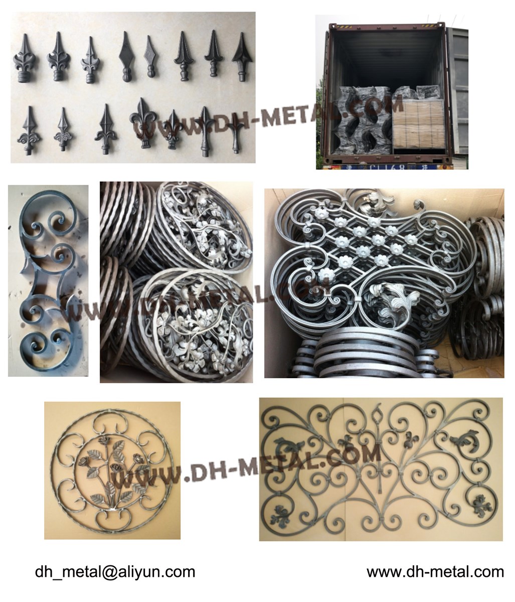 Cast Flower for Fence Gate Stairs Wrought Iron Cast Steel Leaf