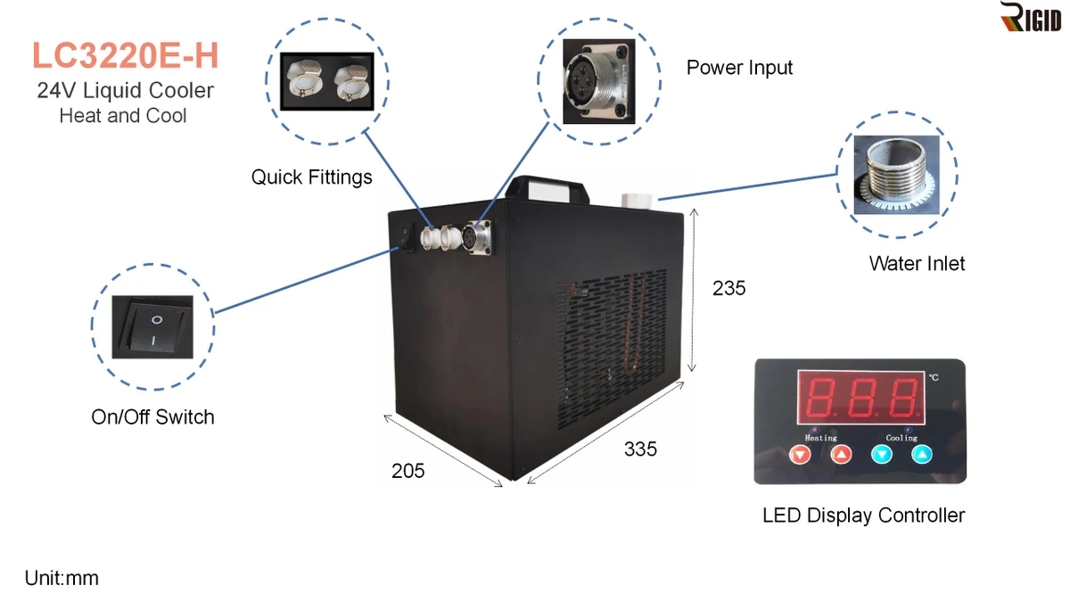 The Worlds Smallest Liquid Chiller System with Digital Display for Recycling Liquid Heating Cooling