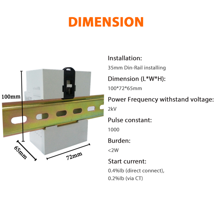 DFUN DFPM93 RS485 AC DIN Rail Three Phase Power Monitoring Meter with Multi tariff Energy Meter