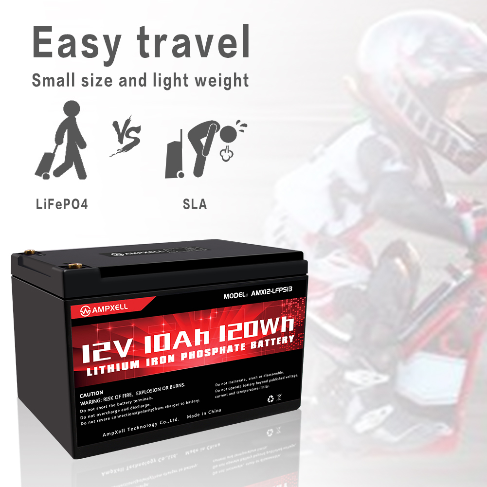 AMPXELL 12V 35Ah 422Wh CA210A motorcycle Powersports 12v lithium drill battery for electric start generator Honda Kawa