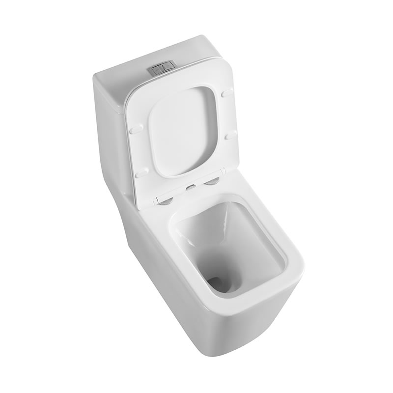 Simple design ceramic rimless washdown one piece wc toilet bowl for public hotel home