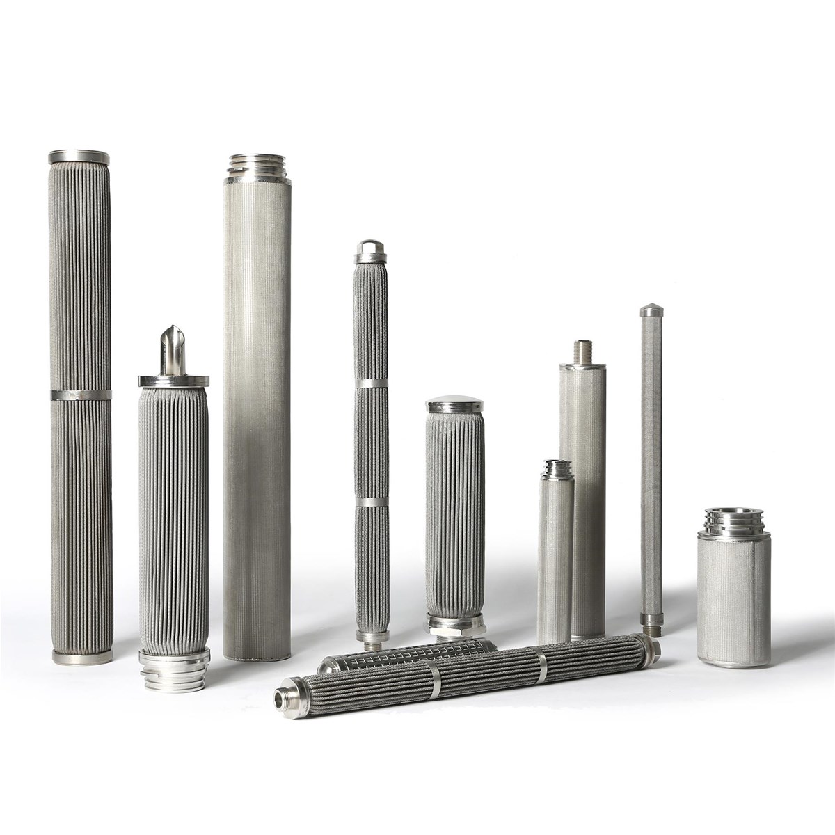 316L Stainless Steel Pleated Filter Cartridge Element 12 Micron Stainless steel Filter Tube