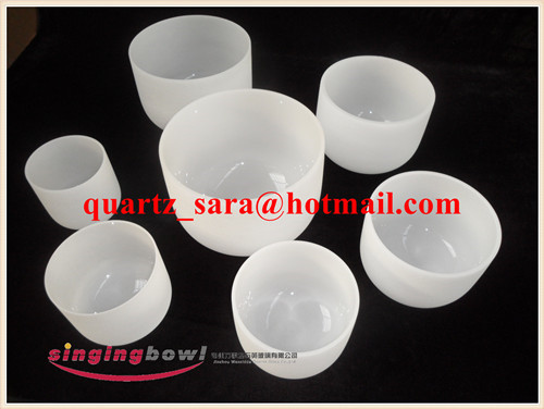 Pure frosted crystal singing bowl