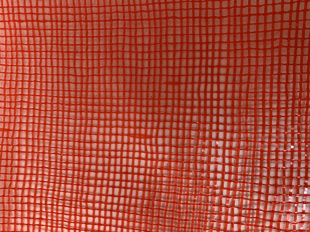 china factory orange mesh bag with label