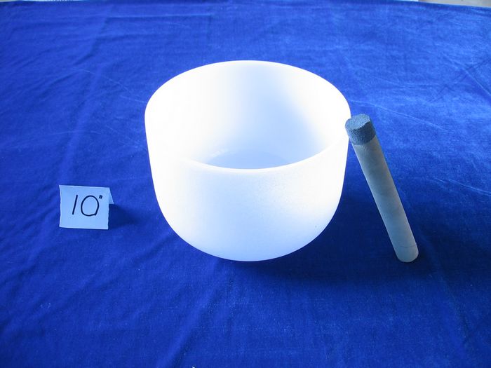 Pure frosted crystal singing bowl