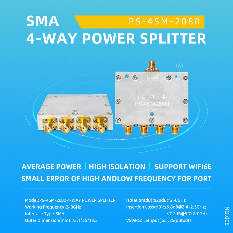 088GHz Precision 4 Way Power Splitter Power Divider with SMA Connector chine CNC WoodRouter VCT4030C