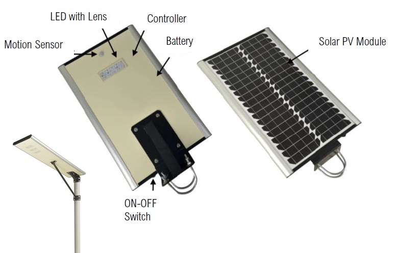 Solar Street Light Range AllinOne 9W 80W ISS10 ILS