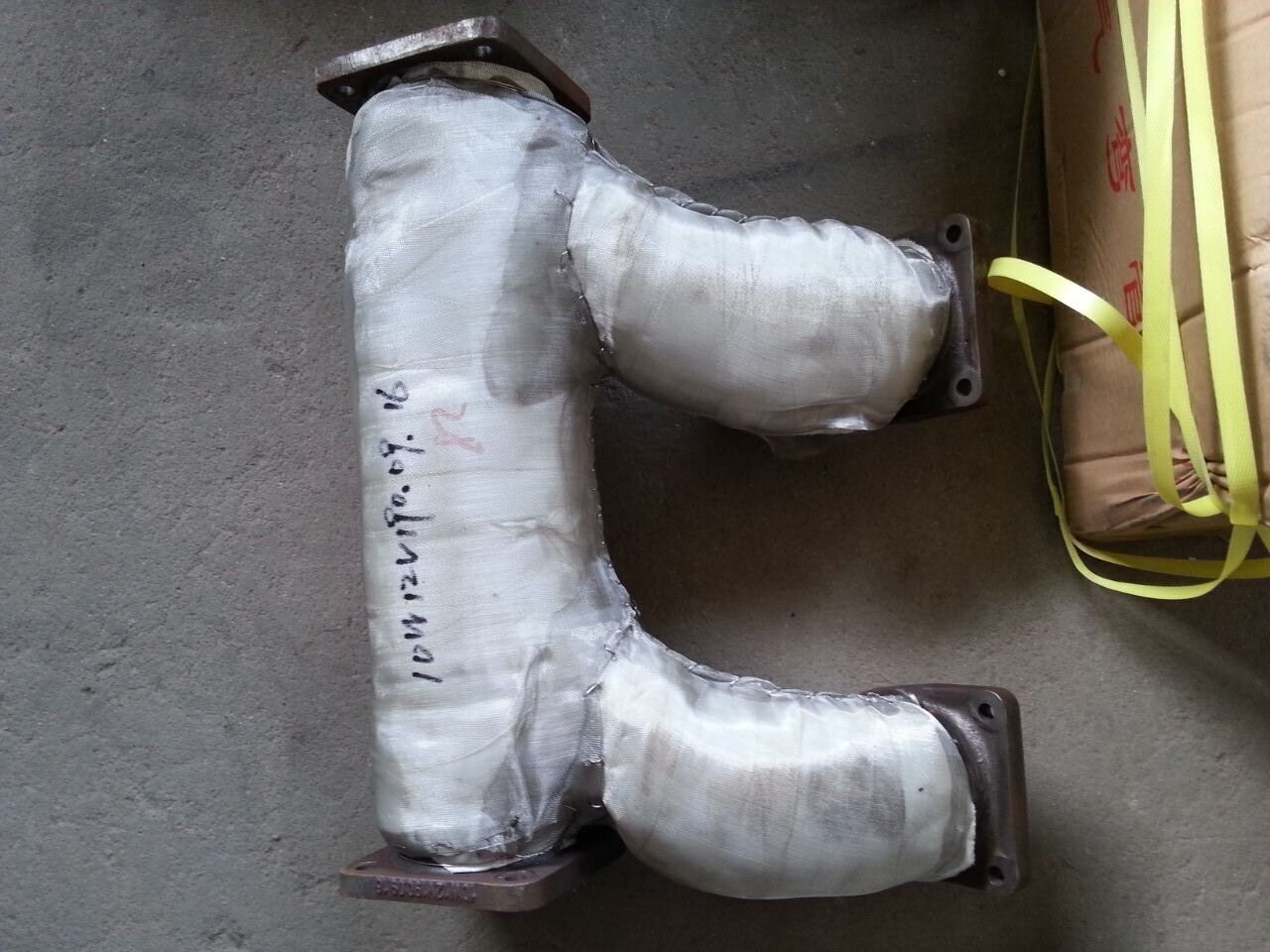 SHENGDONG 10W12V1900916 right exhaust pipe for biogas generators