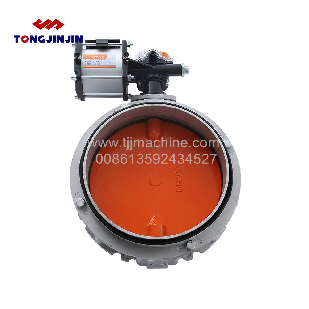 Tongjinjin DN200 DN250 DN300 Aluminum dust butterfly valve cement silo valve