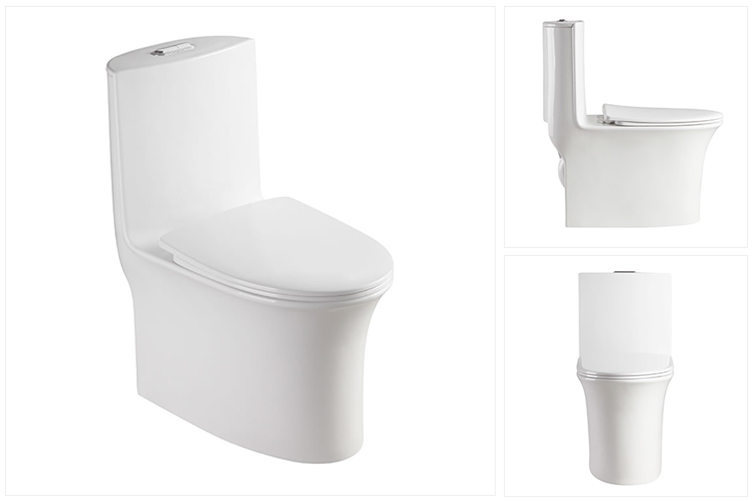 Hot sanitary wares rimless washdown one piece wc ceramic toilet for bathroom