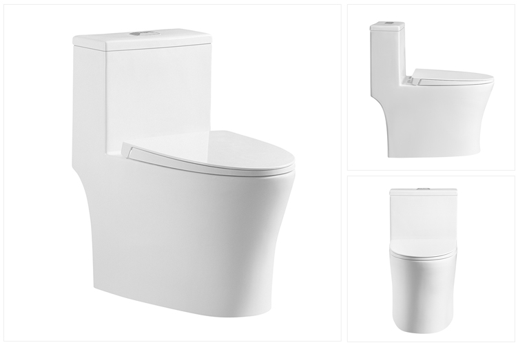 Modern design sanitary ware ceramic washdown one piece toilet bowl with design patent