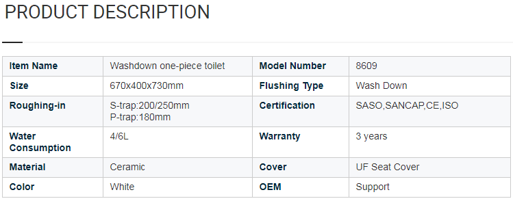 Modern design sanitary ware ceramic washdown one piece toilet bowl with design patent