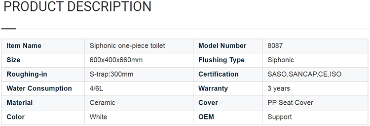 Chaozhou factory direct supply most popular classic design style siphon one piece toilet