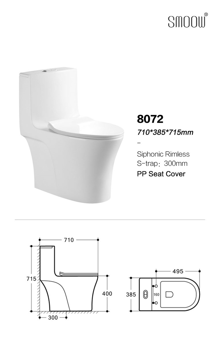 Factory supply bathroom commercial siphonic one piece toilet with good price