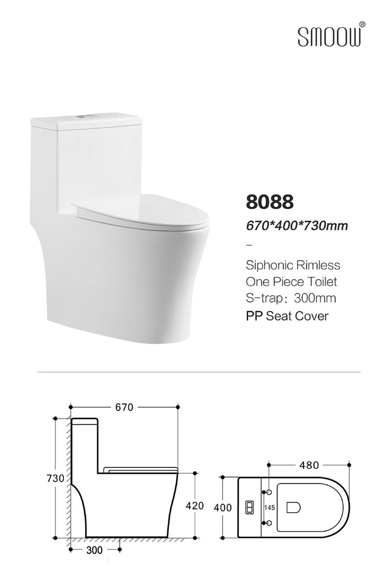 Modern design sanitary ware ceramic remless siphonic one piece wc toilet bowl with ce saso