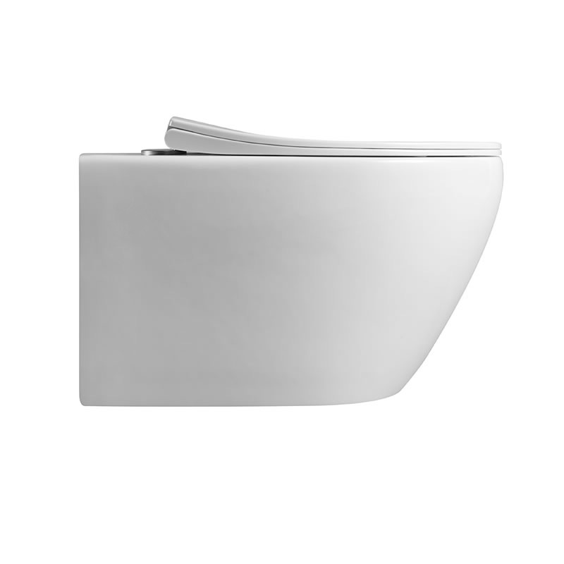 Modern style round rimless wall hang toilet ceramic WC commode for hotel home bathroom